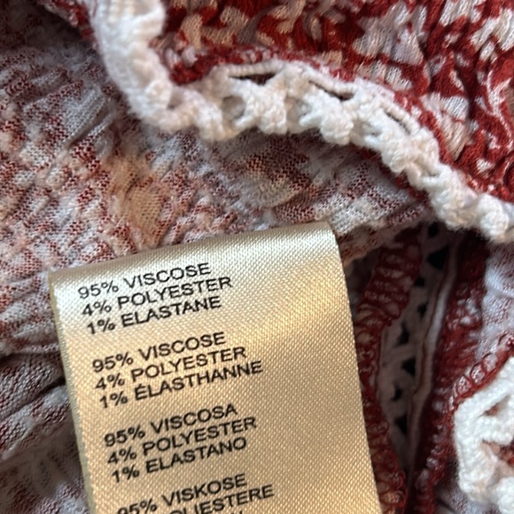 DONATED JAMAICA 🇯🇲 Anthropologie Maeve Quinn Lace Peplum Top w Split Back - Picture 8 of 14